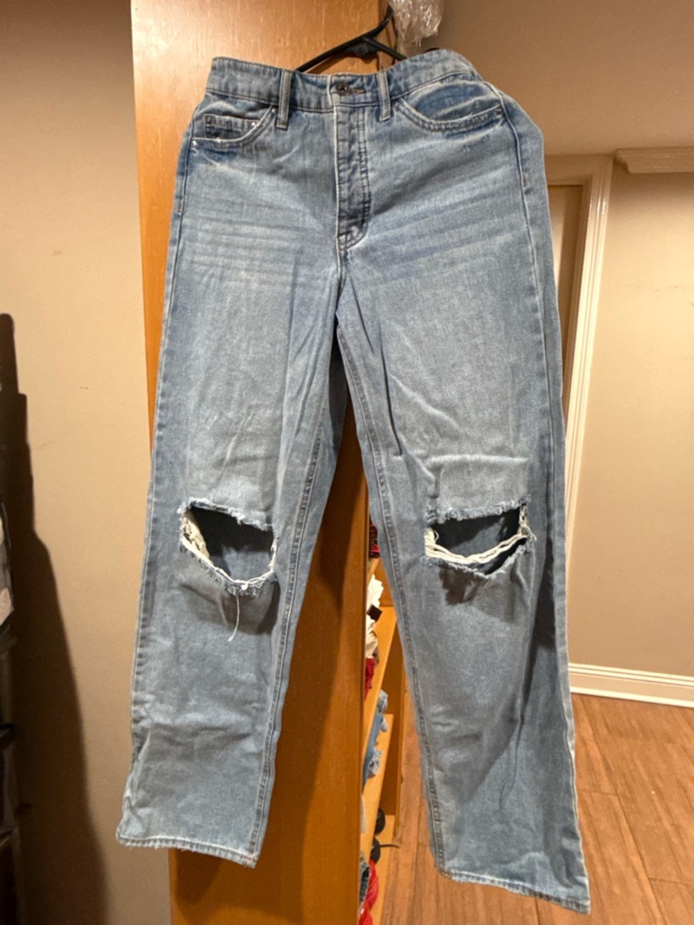 Jessica Simpson Light Blue Distressed Knee-Rip Jeans